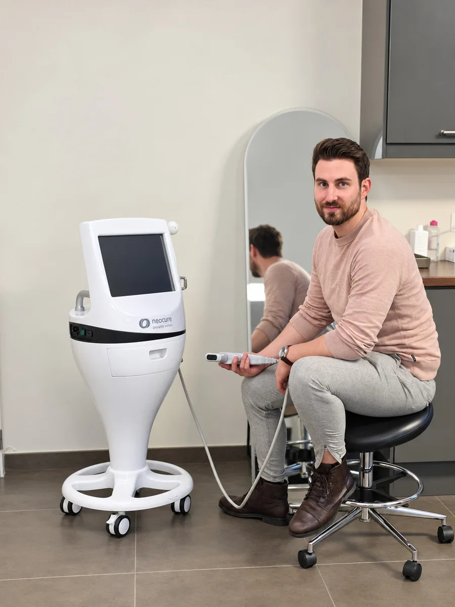Dr. Sasha Kenis in de behandelruimte van Clinic3D